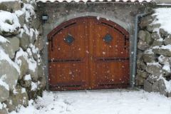 Porte de garage en bois