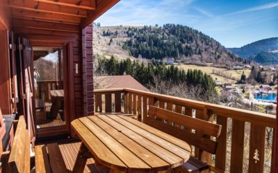 Terrasse en bois dans les Vosges