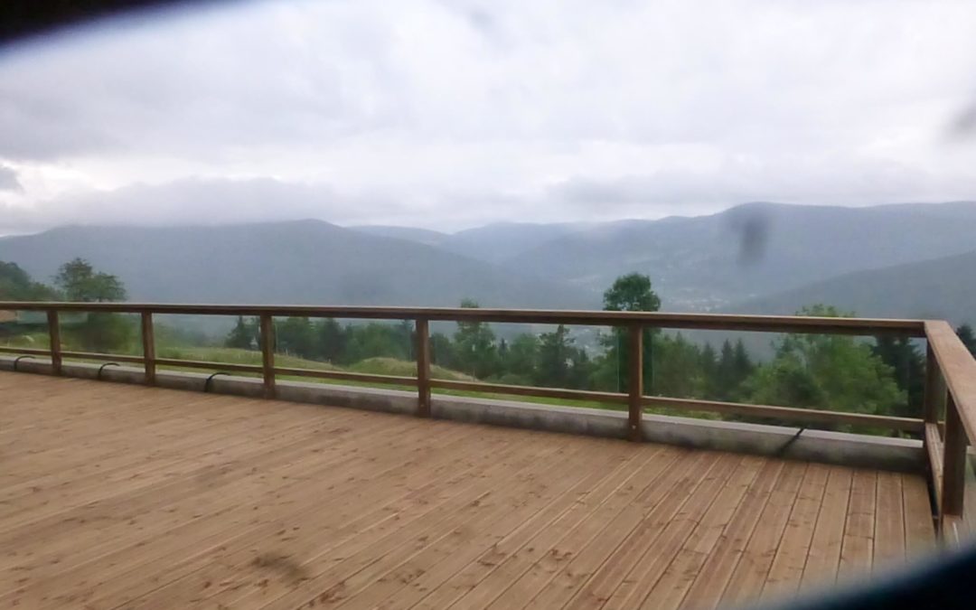 Terrasse en bois à La Bresse